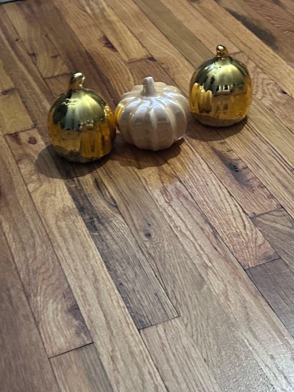 Decorative Gold and Cream Pumpkin Set - Home Accents